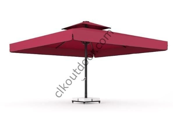 CLK 5x5 Metre Saçaklı LUX Model Krank Sistem Teleskopik Şemsiye Q90 Profil