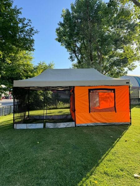 CLK 3x6 30 mm Verendalı Portatif Katlanabilir Gazebo Kamp Çadırı Sineklikli Model