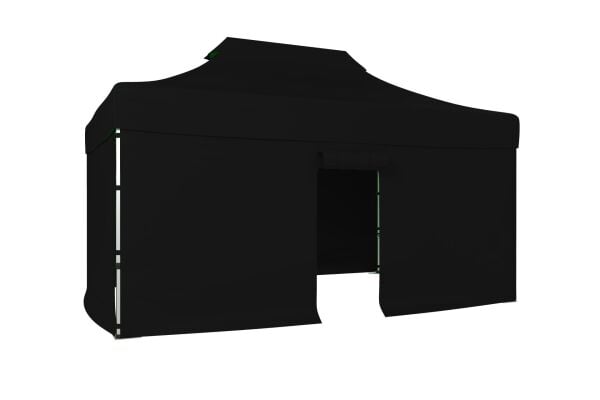 CLK 3x4,5 40mm Alüminyum Katlanabilir Tente Gazebo Çadır 4 Kenar Kapalı 1 Kenar Kapılı