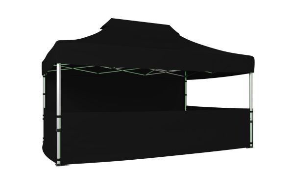 CLK 3x4,5 40mm Alüminyum Katlanabilir Tente Gazebo Çadır 4 Kenar Kapalı 3 Yarım Duvarlı