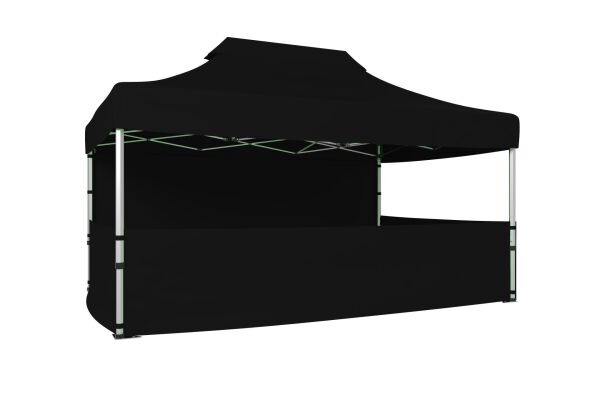 CLK 3x4,5 40mm Alüminyum Katlanabilir Tente Gazebo Çadır 4 Kenar Kapalı 3 Yarım Duvarlı